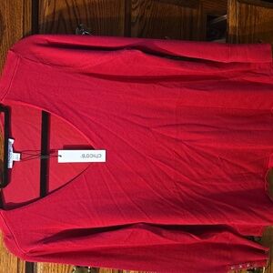 Chico's Women'sPink Blossom V-Neck Pullover Sweater